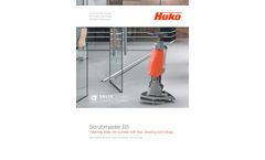 Hako Scrubmaster - Model B5 - Walk-Behind Scrubber-Drier for Smaller, Narrow Areas - Brochure