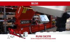 EPS / Airpop Screw Compactor RUNI SK370 - Video