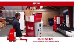 EPS / Airpop Screw Compactor RUNI SK120A - Video