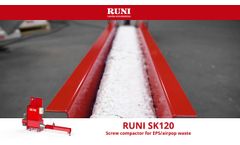EPS / Airpop Screw Compactor RUNI SK120 - Video