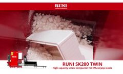 EPS / Airpop Screw Compactor RUNI SK200 Twin - Video