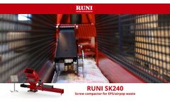 EPS / Airpop Screw Compactor RUNI SK240 - Video