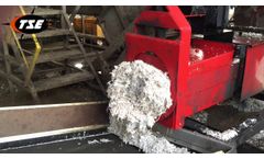 Dirty PE Film Being Washed Then Discharging Dry Material from SCREW Press (Telford Smith) - Video
