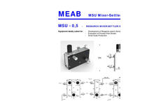 Model MSU - 0,5 - Mixer-Settler Units - Brochure