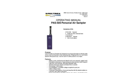 Spectrex - Model PAS-500 - Micro Air Sampler – Manual