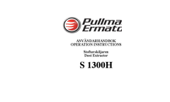 Model S1300H - Dust Extractors Manual