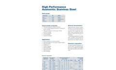 High Performance Austenitic Stainless Steel