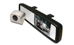 MOR-Vision - Model STSK4531R - 4.3 Inch Rearview Mirror/Monitor Backup Camera (CHROME)