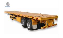 2 Axles 20ft Flatbed Container Transport Semi Truck Trailer