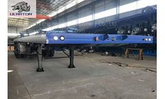 2 Axles 30T Flatbed Container Transport Semi Truck Trailer