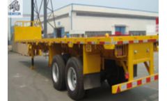 2 Axles 35T Flatbed Container Transport Semi Truck Trailer