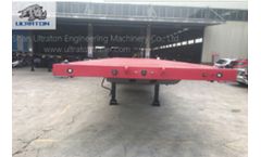3 Axles 40ft Flatbed Container Transport Semi Truck Trailer