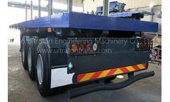 3 Axles 45ft Flatbed Container Transport Semi Truck Trailer
