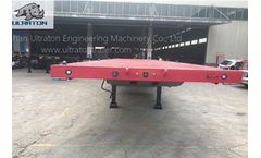 3 Axles 55T Flatbed Container Transport Semi Truck Trailer