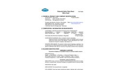 Northern Filter - Model NFM - Sand Blast Filter Media - Safety and Data Sheet