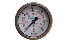 PRM - Model 304 - Stainless Steel Pressure Gauge with Brass Internals