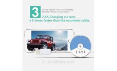 KAL002 Original for iPhone USB Cable Charging Data Sync Line with 2A Fast Charging Function