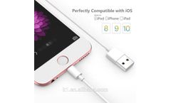 KAL002 Original for iPhone USB Cable Charging Data Sync Line with 2A Fast Charging Function