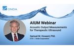 Acoustic Output Measurements for Therapeutic Ultrasound - Video