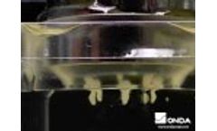 High Intensity Focused Ultrasound (HIFU) Applied to Phantom Gel from Onda - Video