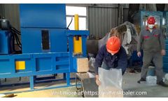 Horizontal bagging baler machine with bale weight up to 50kg, and capacity up to 2t/h - Video