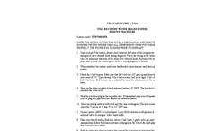 Full Recovery Water Sealed Systems Start Up Procedures