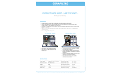 Cerafiltec - Lab Test Units Brochure