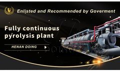 DOING Continuous tyre plastic pyrolysis plant was enlisted in the Government Recommended Equipment Catalog
