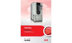 Aralab - Model TESTA_e REACH-INS - Temperaturea and Humidity Test Chambers - Brochure