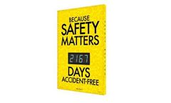 Accuform Digi-Day - Model 3- SCK167 - Electronic Safety Scoreboards: