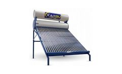Karsu - Model 24 Tubes Galvanized 50 Liters - Evacuated Glass Tubes Solar Water Heating System
