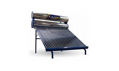 Karsu - Model 30 Tubes Chrome - Evacuated Glass Tubes Solar Water Heating System