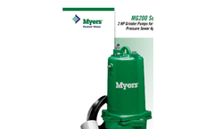 Myers - MG200 Series - 2HP Centrifugal Automatic Grinder Vortex Impeller - Brochure
