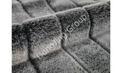 DongJing - Model 8KW0194 - Black Plucked Rabbit Fur Faux Fur Fabric