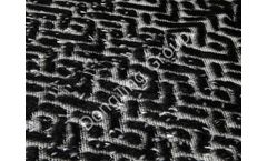 DongJing - Model 8HW0242 - Black Raised White Stick Needle Shaped Rabbit Hair Faux Fur Fabric
