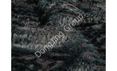 DongJing - Model 8HW0263 - Black Lifting Deep Blue Stick Rabbit Hair Faux Fur Fabric