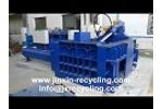 JINXIN Y81T-200A Scrap Baler running in Yangon,Myanmar - Video