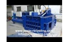 JINXIN Y81T-200A Scrap Baler running in Yangon,Myanmar - Video
