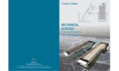 Transcend Cleantec - Mechanical Screens for Wastewater Pretreatment - Brochure