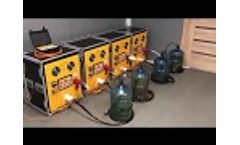 Simultaneous operation of four MultiJack energy sources combined in an array - Video