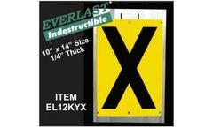 Tech-Products Everlast - 10" x 14" Crossing and Direction Signs Signal Sign