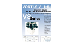 Vorti - Model VS0030, VS0048 & VS0060 - Screen Diameter Separator  - Brochure