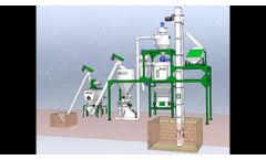 Video Of 1-2T/H Animal Poultry Livestock Feed Pellet Production Line Installation - Video