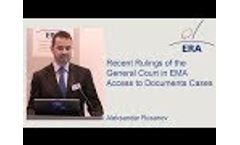 Recent Rulings of the General Court in EMA Access to Docum - Video