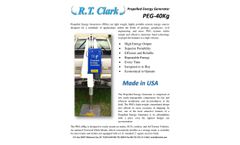 RT Clark - Model PEG - 40Kg - Propelled Energy Generator - Datasheet