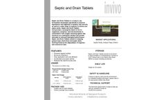 Invivo - Septic and Drain Tablet - Datasheet