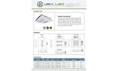 J&H - Model JH-CPW180W-27R - Gas Station LED Canopy Light - Brochure