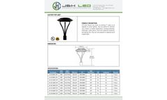 J&H - Model JH-APL80W-27R - LED Post Top Light - Brochure
