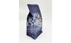 BPS - Custom Printed Recyclable Flat Bottom Coffee Pouch with Zipper & Valve