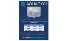 Aquacycl - Ethanol Liquid Hand Sanitizer  - Brochure